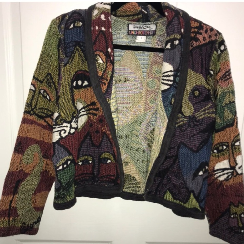 Fun and funky cat cardigan!